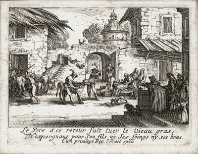 A tékozló fiú élete ... (metszet) alkotó: Jacques Callot