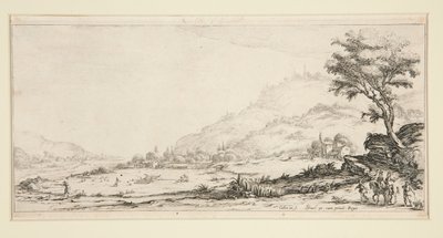 Vadászmadarak, a Tájképekből Giovanni de Medici számára alkotó: Jacques Callot