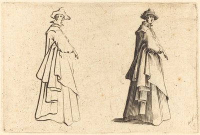Hölgy nagykabátban alkotó: Jacques Callot