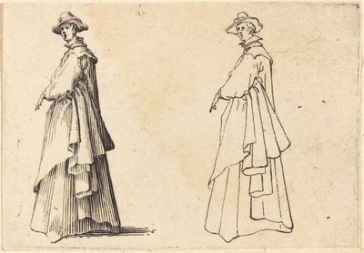 Hölgy nagykabátban alkotó: Jacques Callot