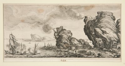 Le combat naval (Tengerészeti csata), a Landscapes for Giovanni de Medici című filmből alkotó: Jacques Callot