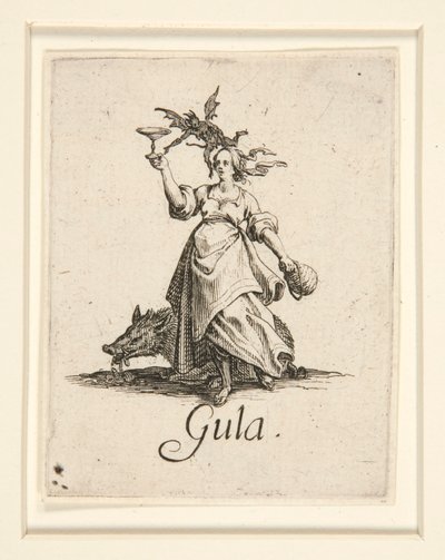 A hét halálos bűn: La Gourmandise (Falánk) alkotó: Jacques Callot