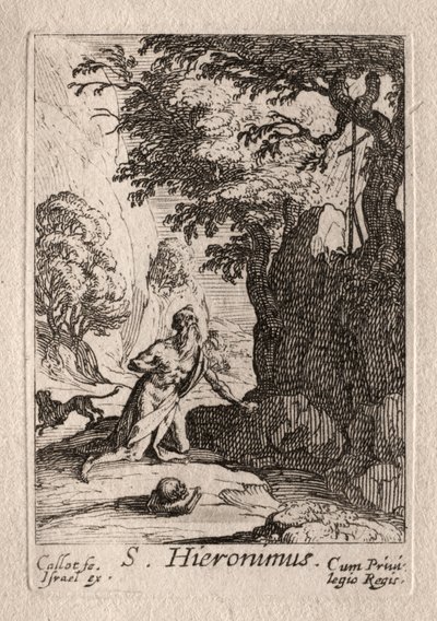 A bűnbánók: Szent Jeromos. alkotó: Jacques Callot