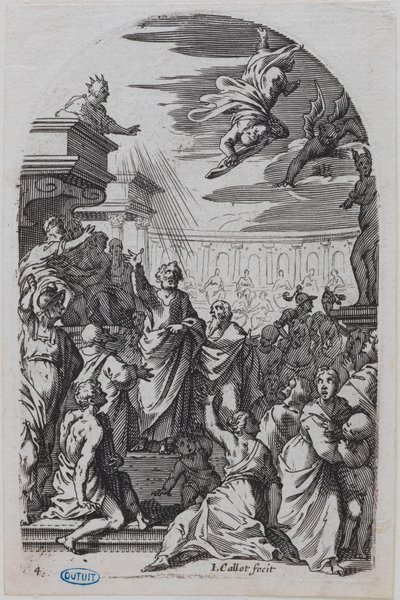 Róma képei, Simon mágus bukása alkotó: Jacques Callot