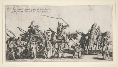 A cigányok menet közben; én alkotó: Jacques Callot