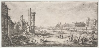 Párizs két nagyszerű kilátása: kilátás a Louvre-ra alkotó: Jacques Callot
