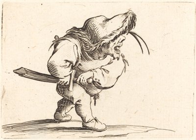 Férfi kardhúzásra készül, c. 1622. alkotó: Jacques Callot
