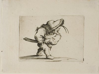 Férfi kardhúzásra készül, a Varie Figure Gobbitól alkotó: Jacques Callot