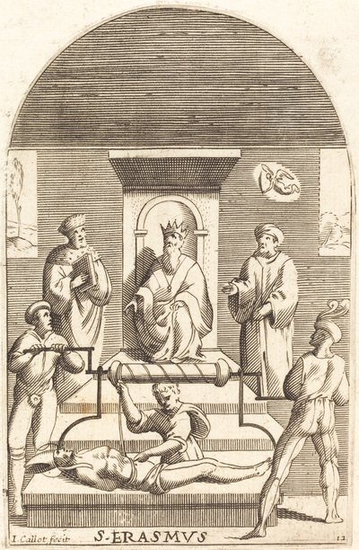 Szent Erasmus mártíromsága alkotó: Jacques Callot