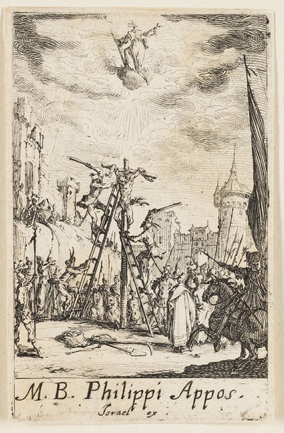 Szent Fülöp mártíromsága, nyolcadik tábla az Apostolok mártíromsága című kötetből. alkotó: Jacques Callot