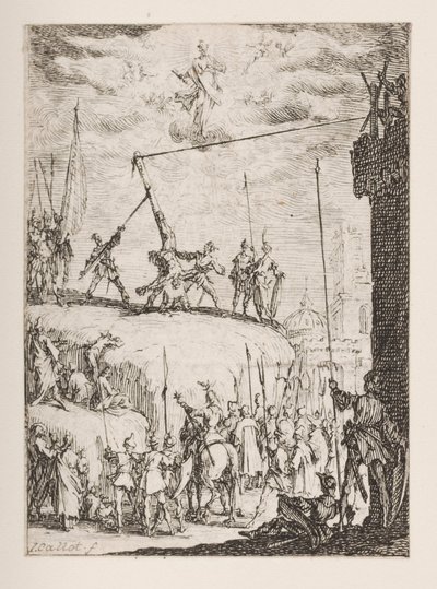 Szent Péter vértanúsága, sz. 4 Az Apostolok Mártíromságából alkotó: Jacques Callot