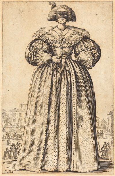 Álarcos nemesasszony alkotó: Jacques Callot