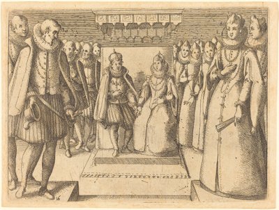 Osztrák Margit és III. Fülöp találkozója alkotó: Jacques Callot