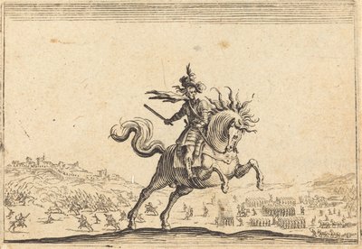 Katonai parancsnok lóháton, c. 1622. alkotó: Jacques Callot