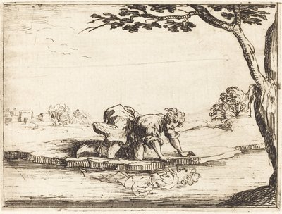 Nárcisz keres a vízben alkotó: Jacques Callot
