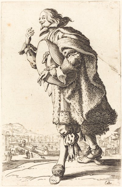 Nemes férfi filckalapos, meghajló, c. 16201623. alkotó: Jacques Callot