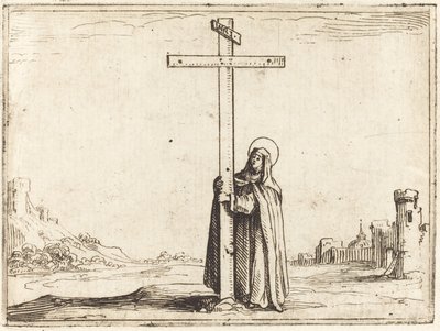 A Szent Keresztet ölelő apáca, 1628. alkotó: Jacques Callot