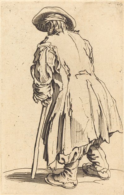 Öreg koldus egy mankóval, 1622 körül alkotó: Jacques Callot