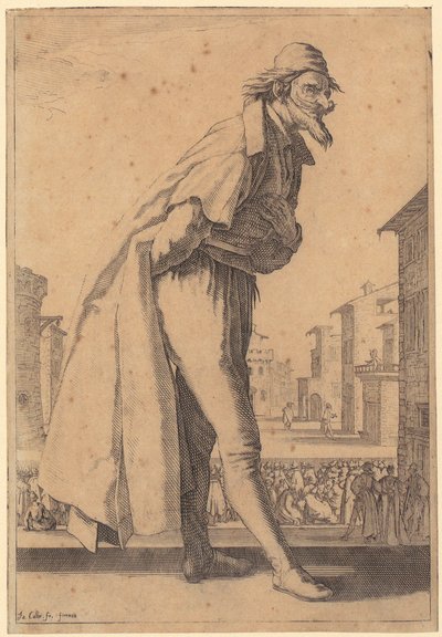 Pantalone, „A három Pantaloni” című sorozat 1. lapja alkotó: Jacques Callot