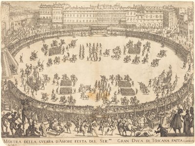 Felvonulás az amfiteátrumban alkotó: Jacques Callot