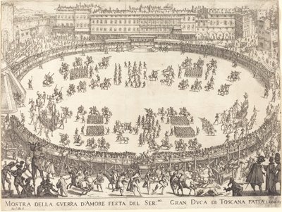 Felvonulás az amfiteátrumban alkotó: Jacques Callot