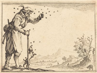 Méhek által megtámadott paraszt alkotó: Jacques Callot