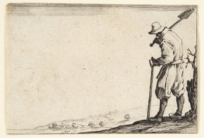 Vállán ásót vivő paraszt alkotó: Jacques Callot