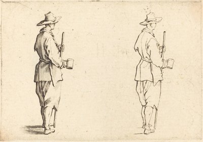 Paraszt, kupával alkotó: Jacques Callot