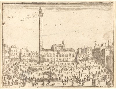 Nyilvános tér, Siena alkotó: Jacques Callot