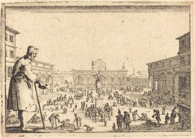 Piazza SS. Bejelentve, Firenze alkotó: Jacques Callot