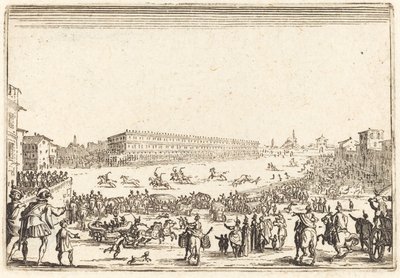 Piazza Santa Croce, Firenze, kb. 1622. alkotó: Jacques Callot