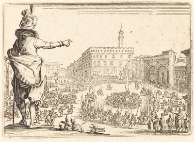 Piazza della Signoria, Firenze, c. 1622. alkotó: Jacques Callot
