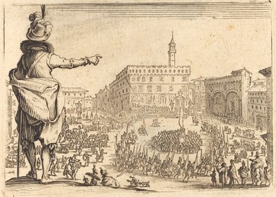Piazza della Signoria, Firenze, c. 1622. alkotó: Jacques Callot