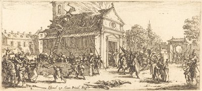 Egy kolostor kifosztása alkotó: Jacques Callot