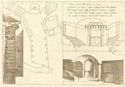 A Szent Születés templomának terve és emelése alkotó: Jacques Callot