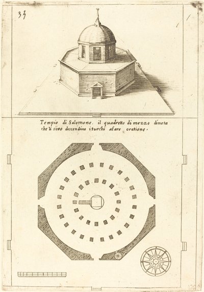 Salamon templomának terve és kivitelezése alkotó: Jacques Callot