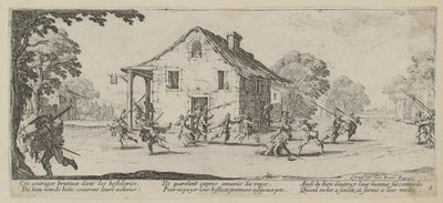 Fosztogatás, a „A háború borzalmai” című sorozat 4. része alkotó: Jacques Callot