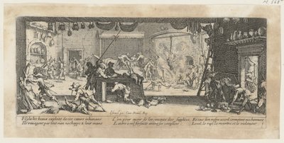 Egy tanya kifosztása, az „A háború borzalmai” című sorozat 5. része alkotó: Jacques Callot