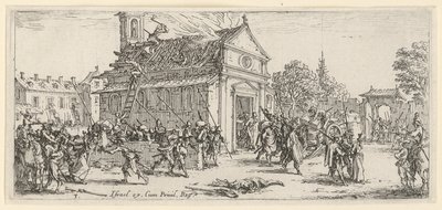 Egy kolostor kifosztása alkotó: Jacques Callot