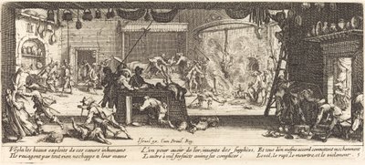 Egy nagy parasztház kifosztása alkotó: Jacques Callot