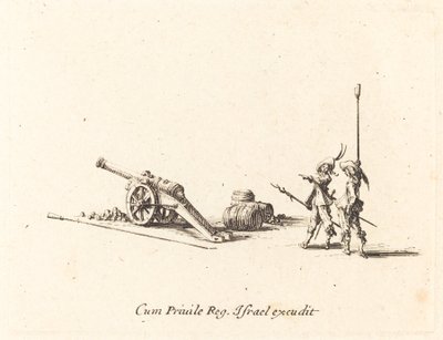 Felkészülés az ágyú elsütésére alkotó: Jacques Callot