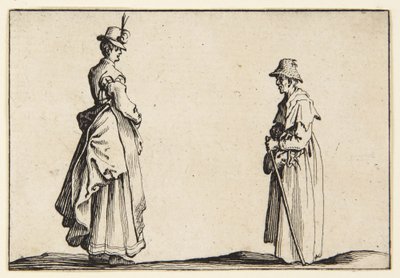 Két nő profilja alkotó: Jacques Callot