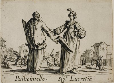 Pulliciniello - Signora Lucretia, 9. lemez a Balli di Sfessania-ból alkotó: Jacques Callot