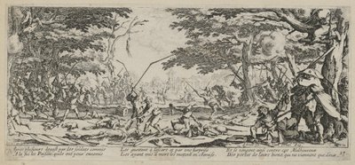 A parasztok bosszúja, a „A háború borzalmai” című sorozat 17. része alkotó: Jacques Callot