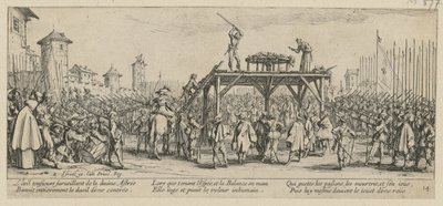 Kerék, a „A háború borzalmai” című sorozat 14. része alkotó: Jacques Callot
