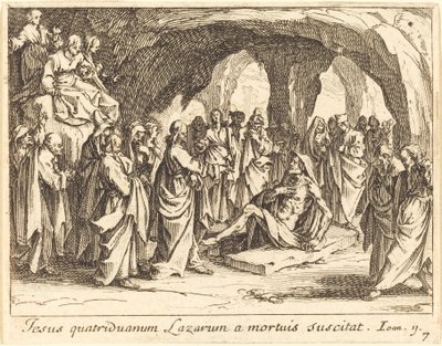 Lázár feltámasztása, 1635. alkotó: Jacques Callot