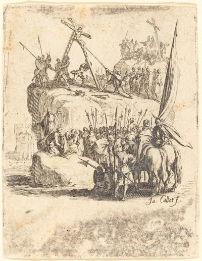 Kereszt emelése alkotó: Jacques Callot