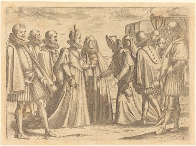 Fogadás Mantovában alkotó: Jacques Callot