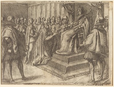 Lengyelország követének fogadása [recto] alkotó: Jacques Callot