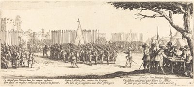 Csapattoborzás, c. 1633. alkotó: Jacques Callot